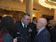 Председатель Совета директоров ЕАЕК Леон Гандельман общается с постоянным представителем НАТО в России капитаном Гарри Табачем